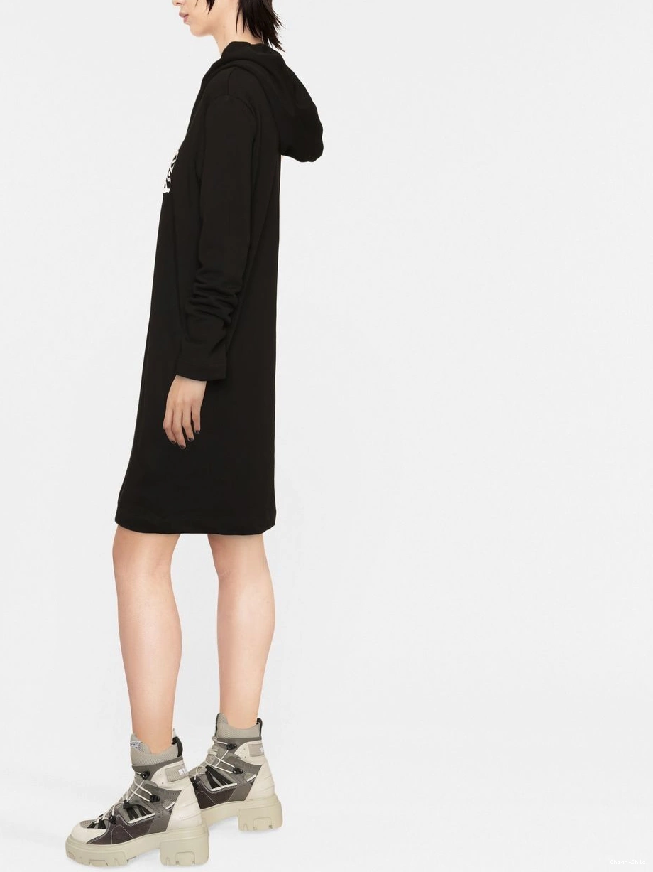 Affordable hooded Moschino dress Love heart-motif Women 0428